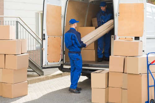 Local man with a van loading household items in Wandsworth