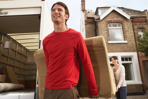 Office relocation with removal van transport