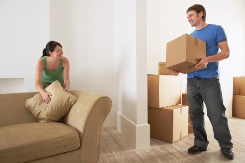 Sturdy moving cartons and wrapping materials prepared for a local relocation